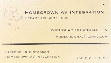 Homegrown AV Integration business card